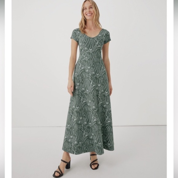 Pact Fit & Flare Crossback Maxi Dress - Picture 3 of 14